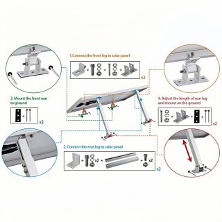 Solar Panel Adjustable Tilt Mount